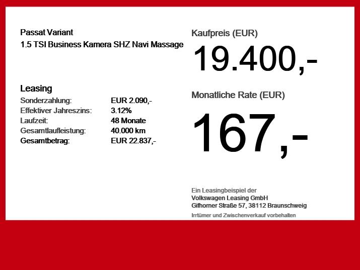 Volkswagen Passat 1.5 TSI Business Kamera SHZ Navi, миниатюра 19