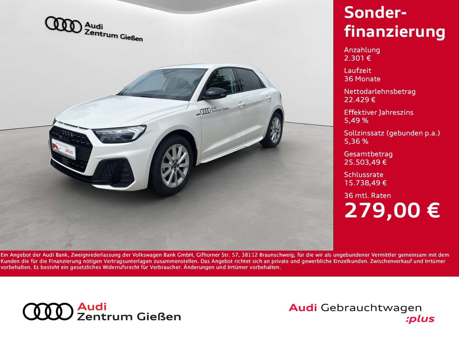 Audi A1 Sportback 25 TFSI S-tronic S line Black LED K
