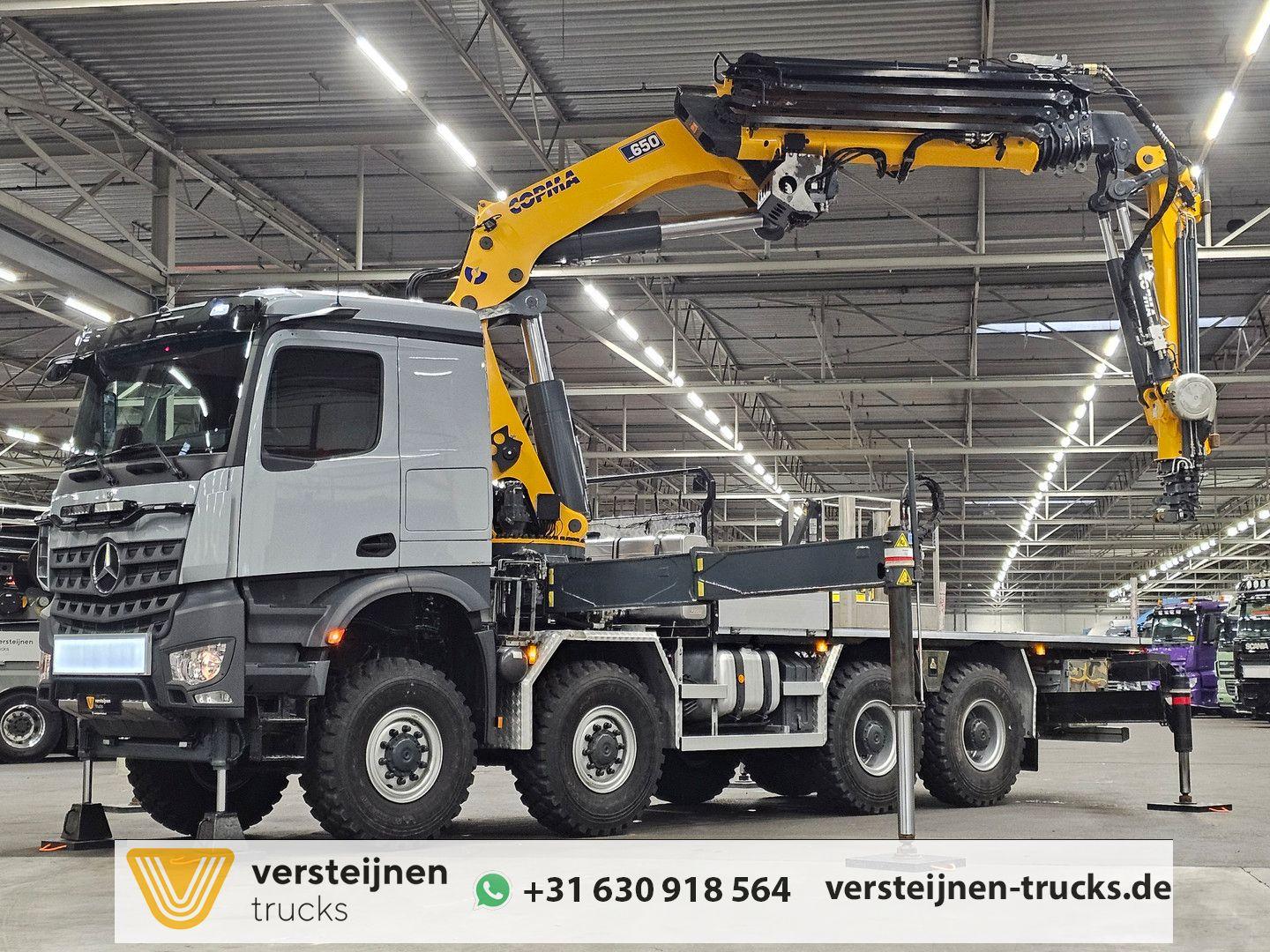 Mercedes-Benz AROCS 3253 8x8 / 65 t/m CRANE + JIB + WINCH / KR