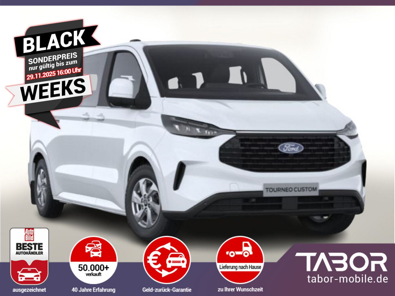 Ford Tourneo Custom TDCi 136 Trend 320 L2 UVP-33%*