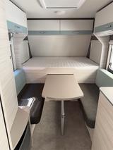 Dethleffs Cjoy 480QLK ink. Mover, Markiese, Split Klima - Dethleffs Heckgarage Wohnwagen