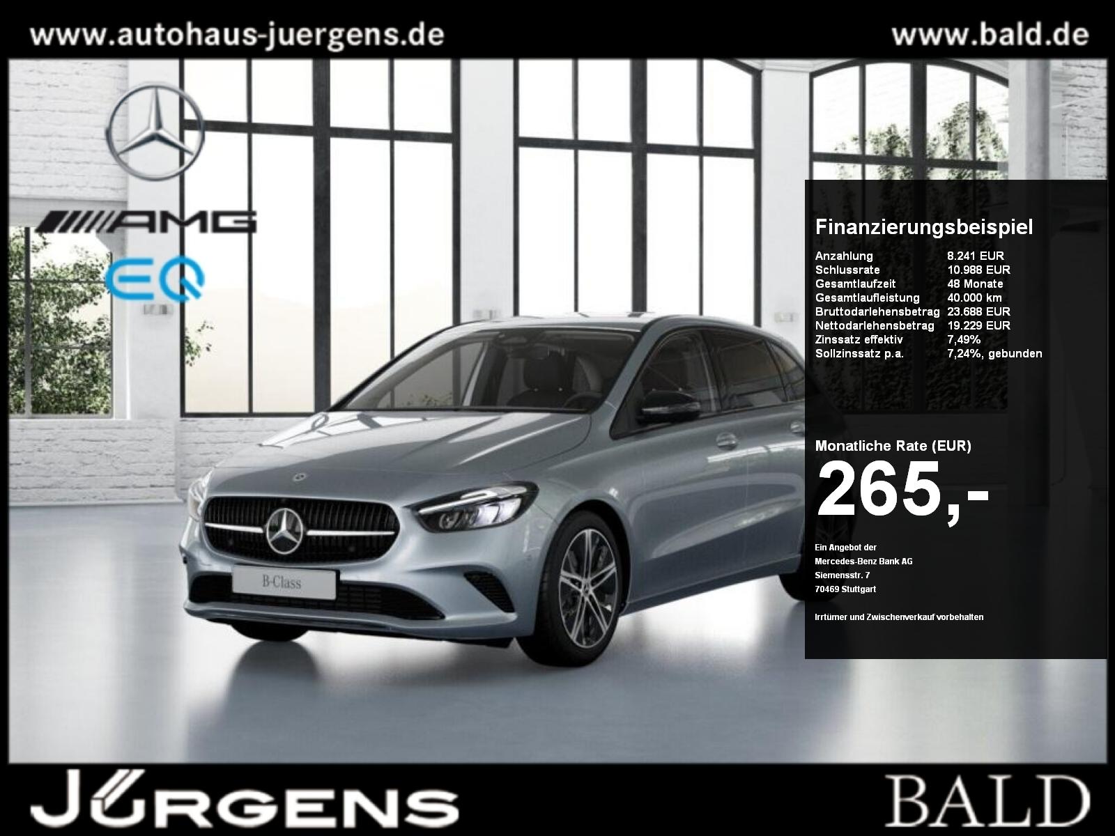 Mercedes-Benz B 200 d Progressive+Night+Cam+LED+Navi+Totw+Wide
