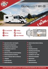 Glücksmobil T 691 EB |Bestpreis| inkl. Hubbett - Glücksmobil Wohnwagen & Wohnmobile