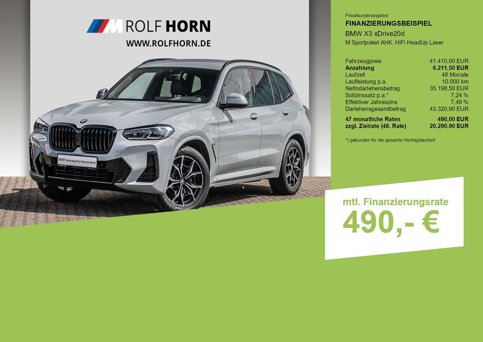 BMW X3 xDrive20d M Sportpaket AHK. HiFi HeadUp Laser foto 3