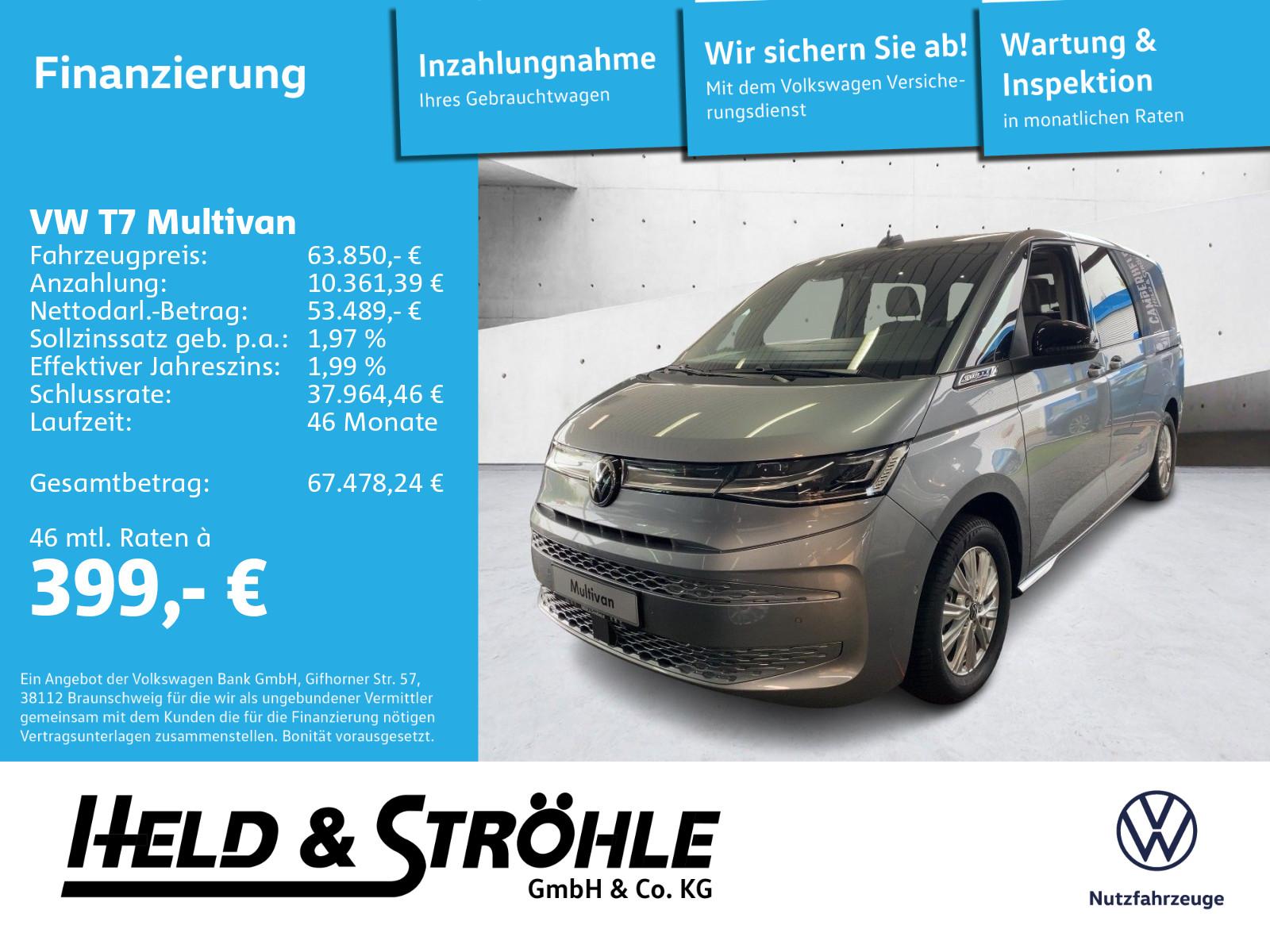 Volkswagen T7 Multivan Life LÜ 7S AHK IQ-Light Tageszul.