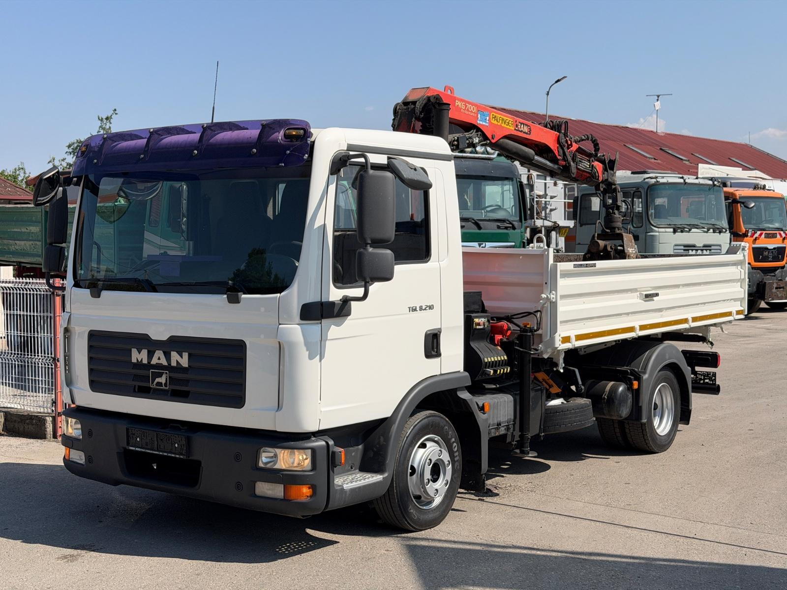 MAN TGL 8.210 Kipper-Kran / Blatt-blatt