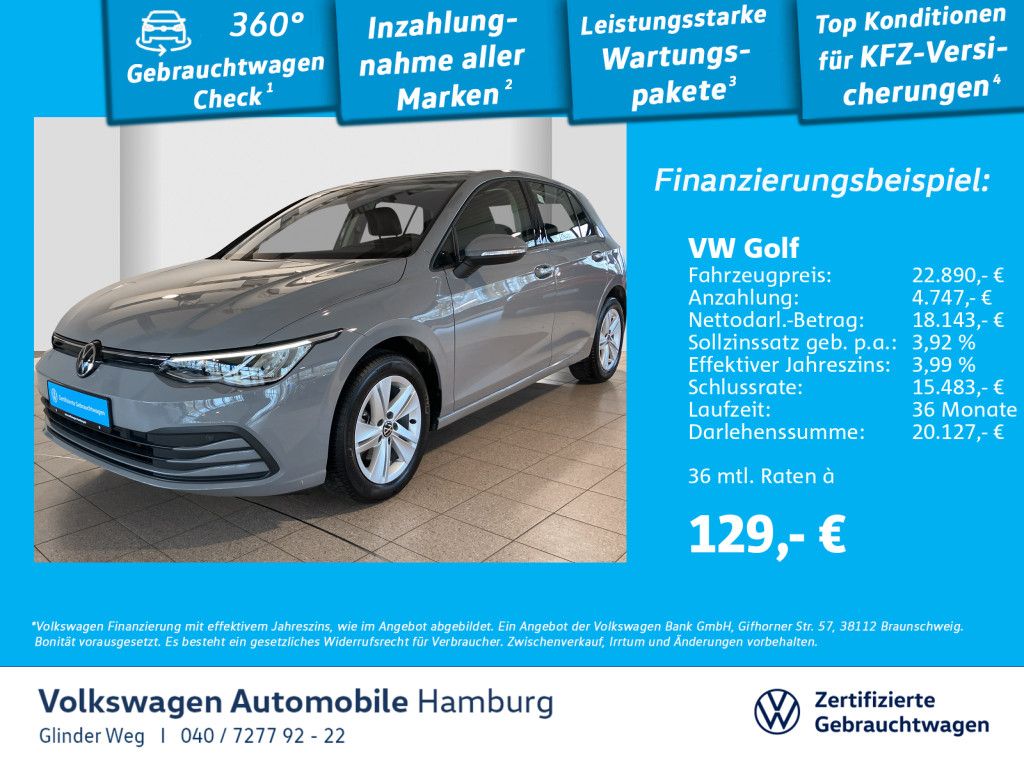 Volkswagen Golf VIII 1.0 eTSI DSG Life Ganzjahresreifen Nav