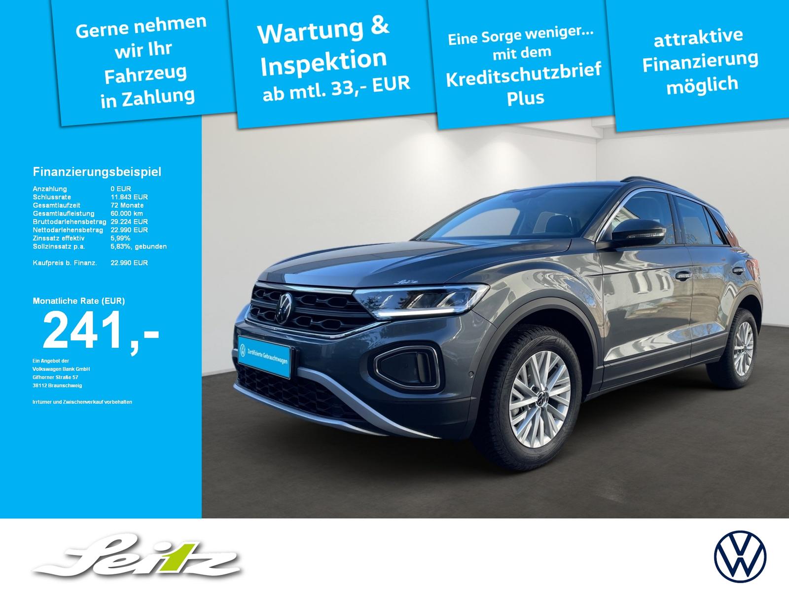 Volkswagen T-Roc 1.0 TSI Life *LED*PDC*NAVI*