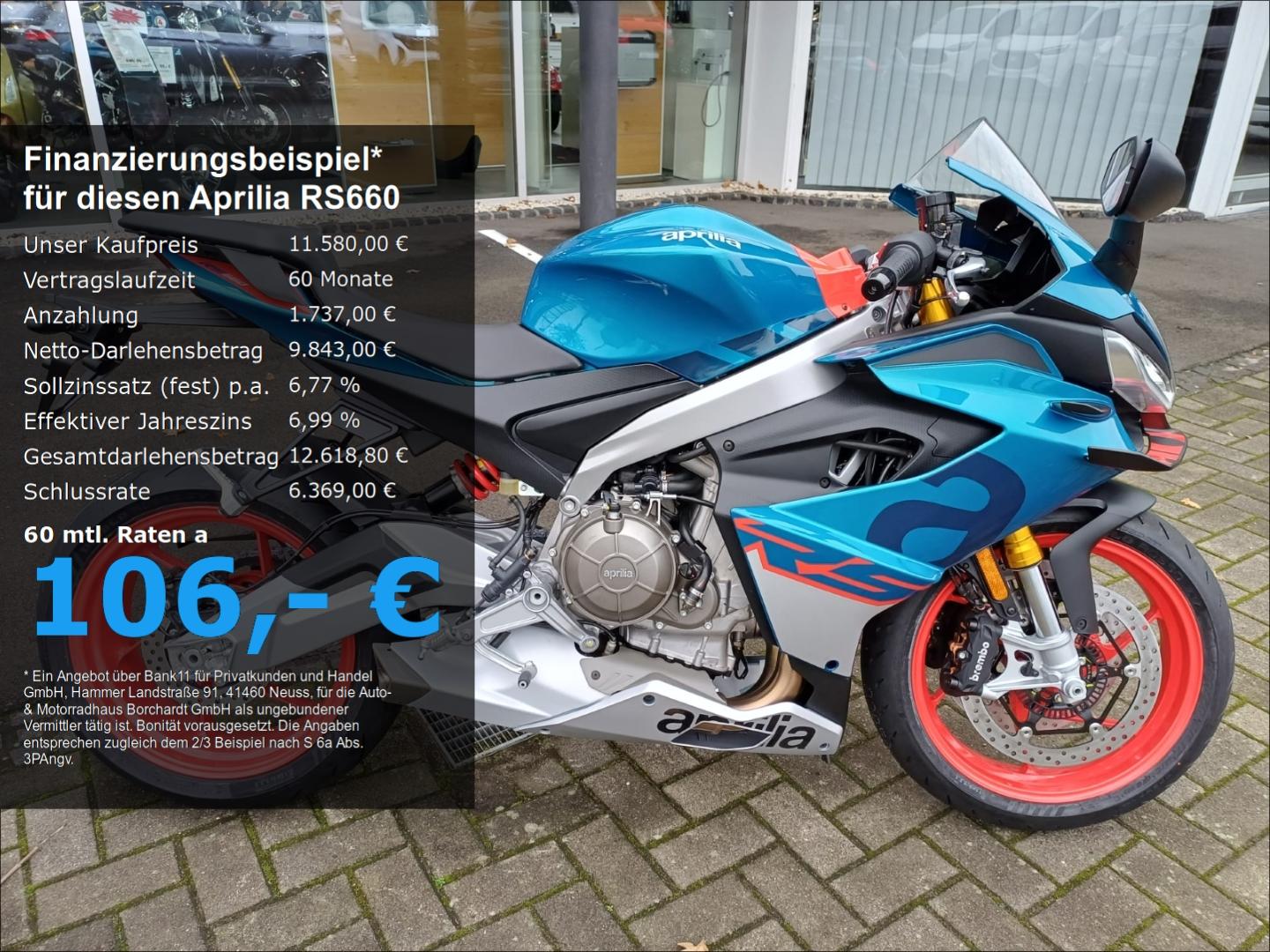 Aprilia RS660 *35KW*A2*Blau*LED*