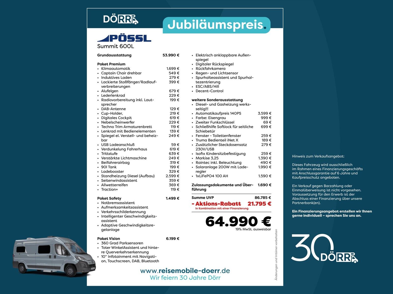 Fahrzeugabbildung Pössl Summit 600 L Citroen Lithium, Solar