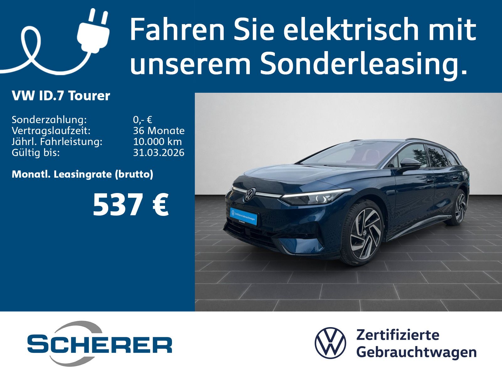 Volkswagen ID.7 Tourer Pro S SOH:98% 91kWh AHK NAVI RFK SHZ