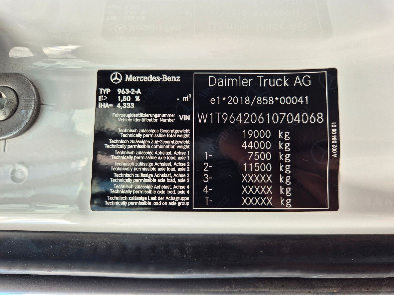 Fahrzeugabbildung Mercedes-Benz Arocs 1935 K 4x2 Meiller AHK Navi PPC Klima