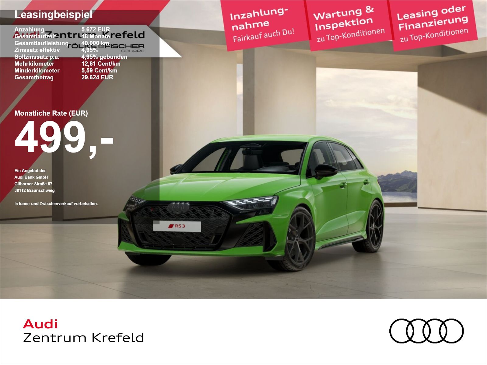 Audi RS 3 Sportback 294(400) S tronic AUT Navi LED