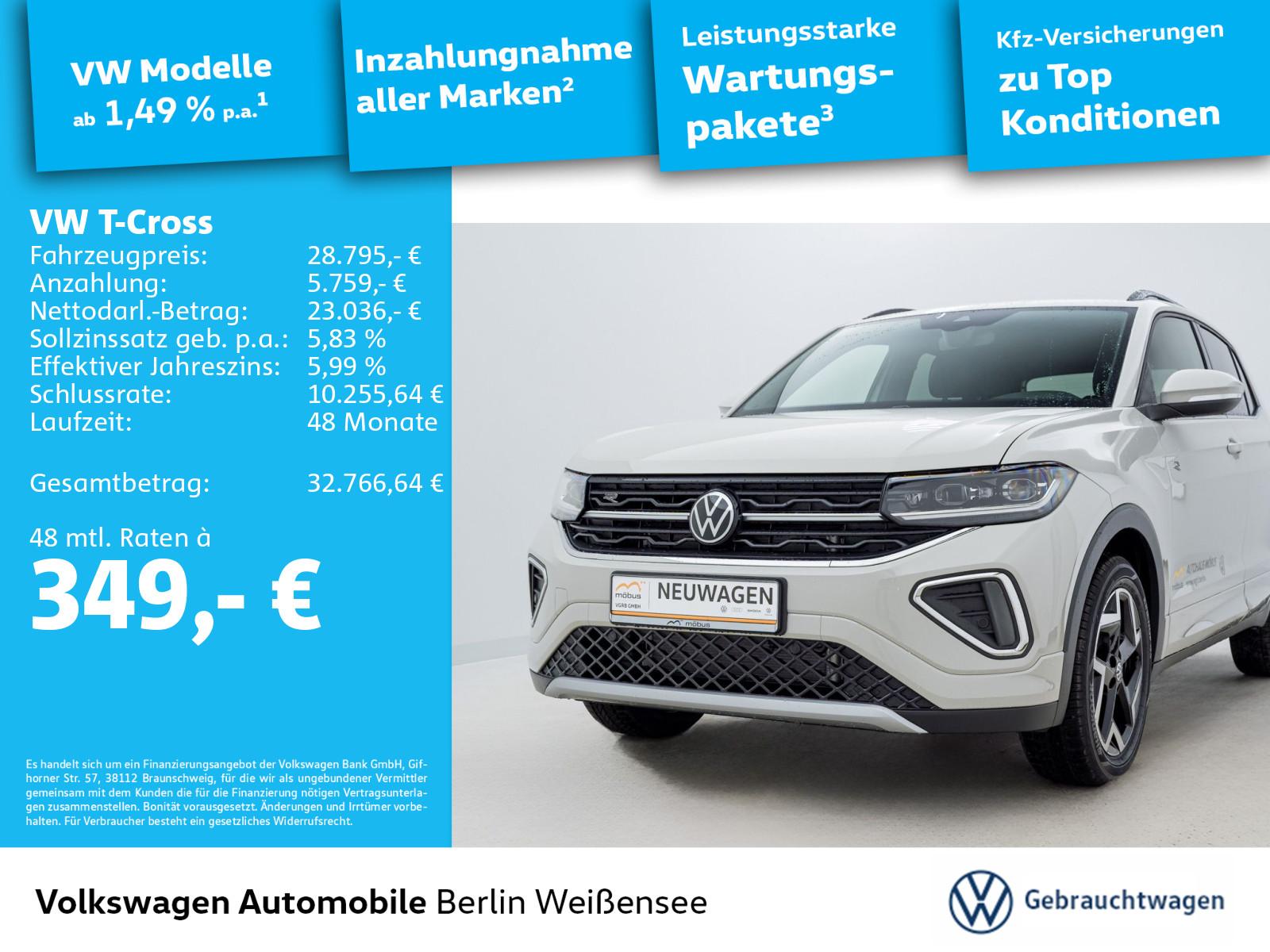 Volkswagen T-Cross 1.0 TSI R-Line *DSG*AHK*RFK*AAC*NAV*IQ-L, миниатюра 2