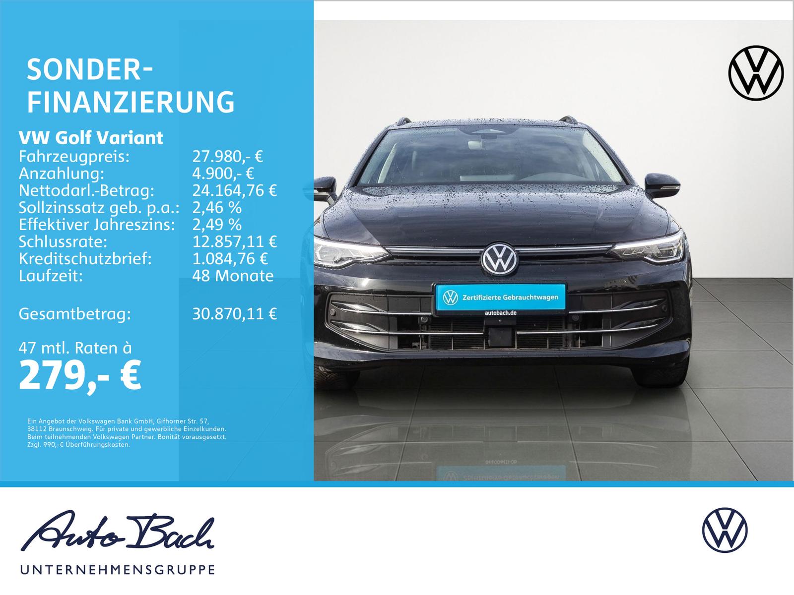 Volkswagen Golf VIII Variant Goal 1.5 eTSI DSG Navi LED ACC, миниатюра 26