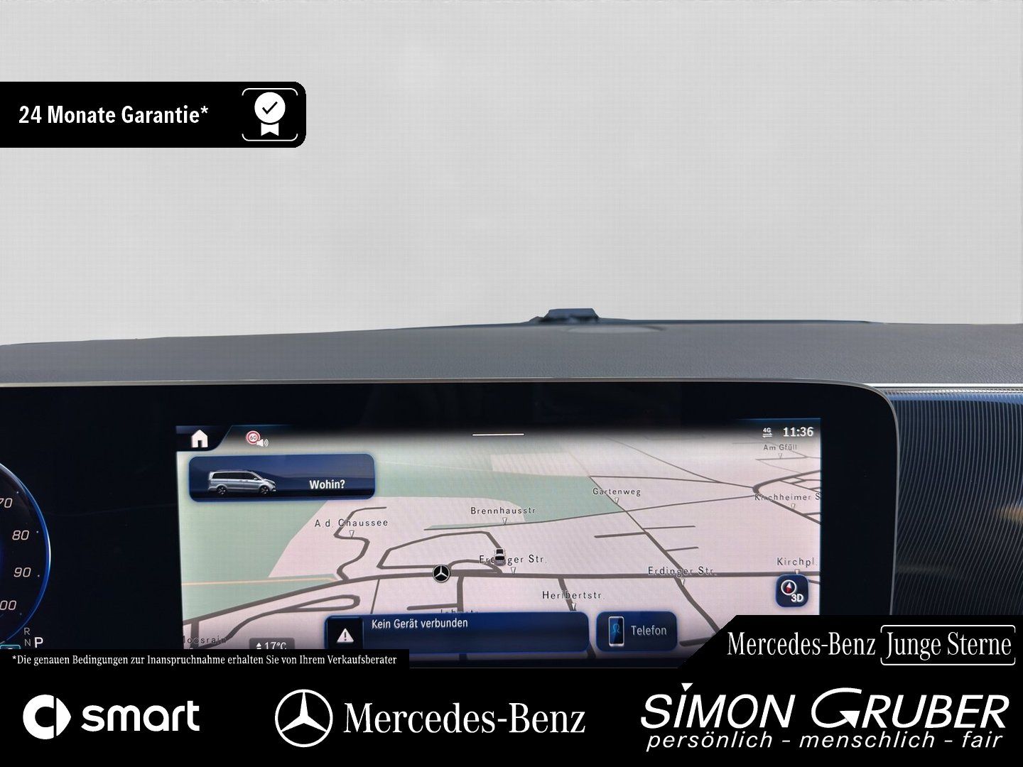Fahrzeugabbildung Mercedes-Benz EQV 300 lang Leder Multibeam Dist Burm 6 Sitzer
