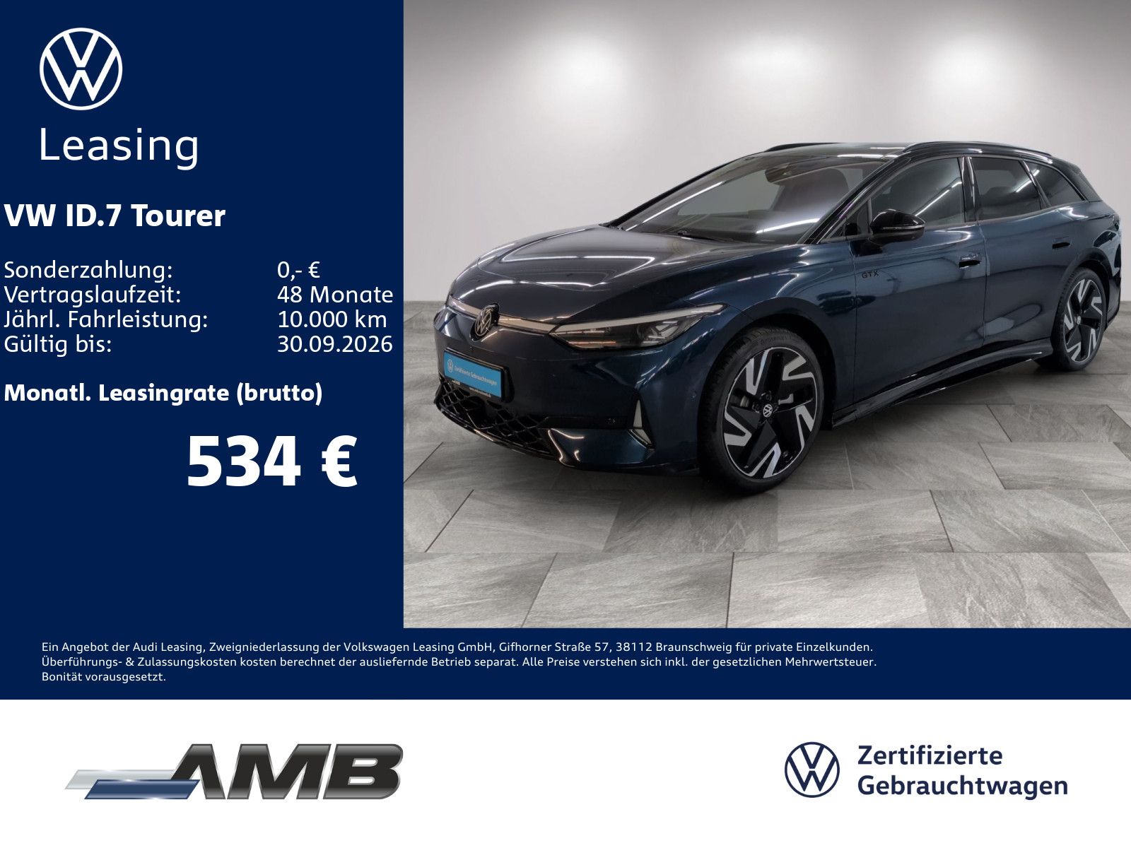Volkswagen ID.7 Tourer GTX 91kWh AHK Matrix Pano WäPu 2.31G foto 1