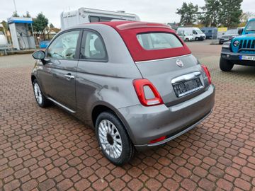 Fiat 500 Cabrio- 7" DAB Radio-Verdeck Rot