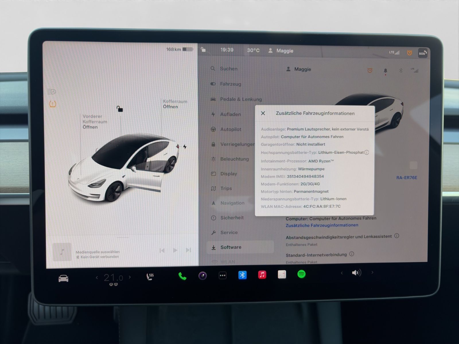 Tesla Model 3 Basis RWD 1.Hand Gigafactory Shanghai foto 18