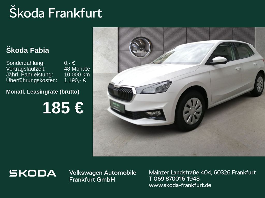 Skoda Fabia Selection 1,0 Einparkhilfe Sitzheizung Sma