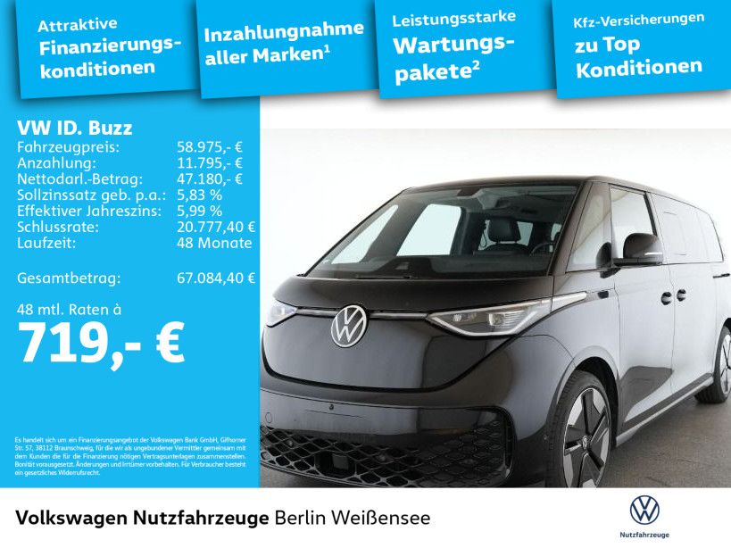 Volkswagen ID.Buzz Pro LR*PANO*WÄRMEPUMPE*AHK*360°*NAV*MATR imagem 3