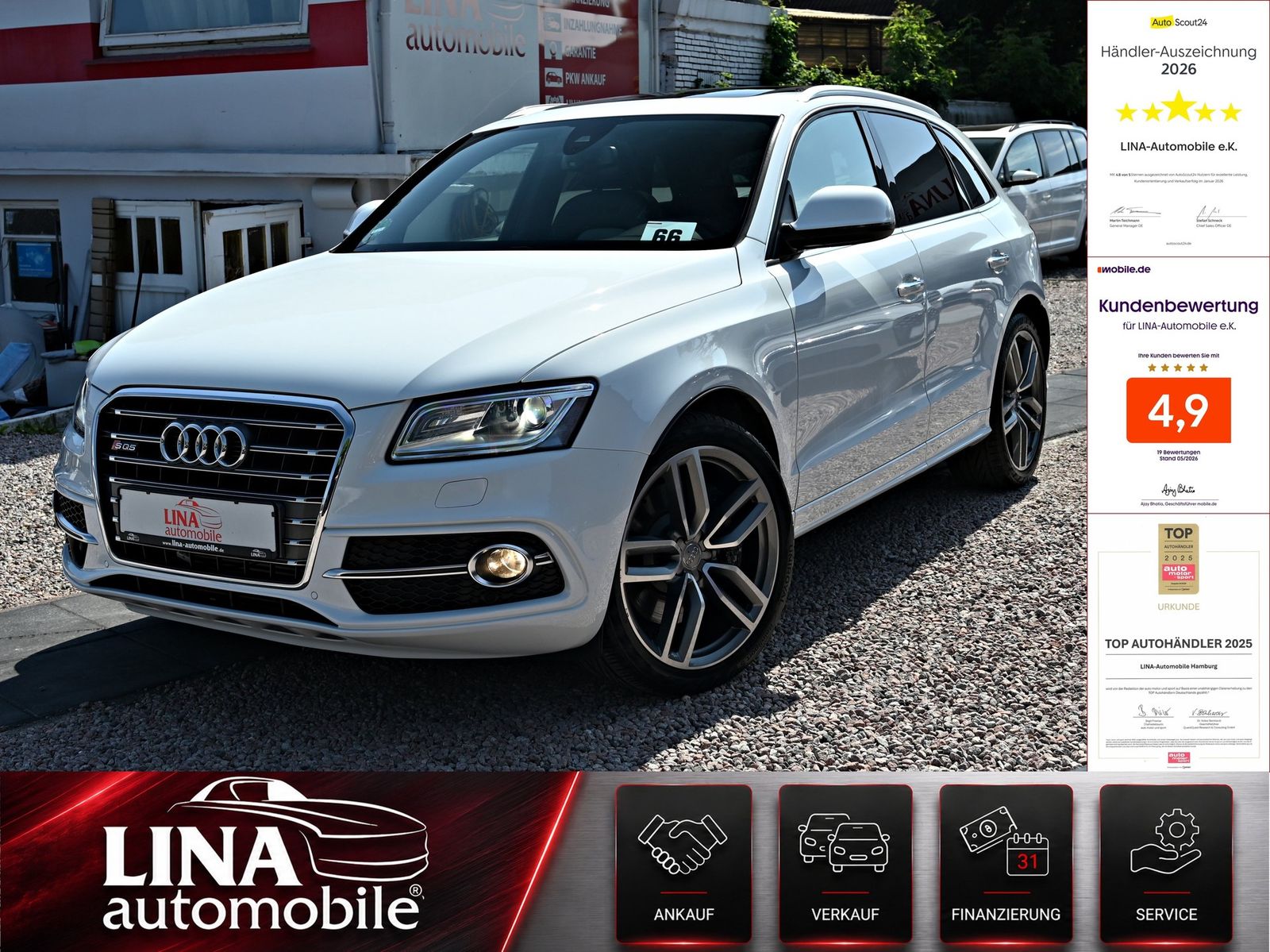 AUDI SQ5 3.0 TDI Quat. StandHzg*B&amp;O*PANO*ACC*AHK*21"