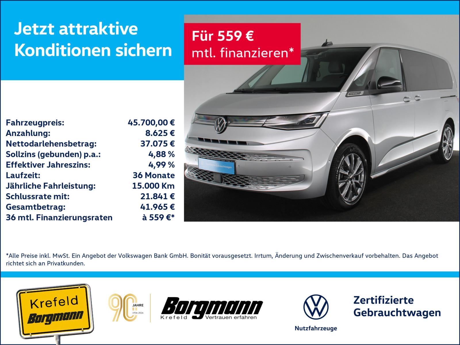 Volkswagen T7 Multivan 1.4 TSI eHybrid Energetic lang AHK