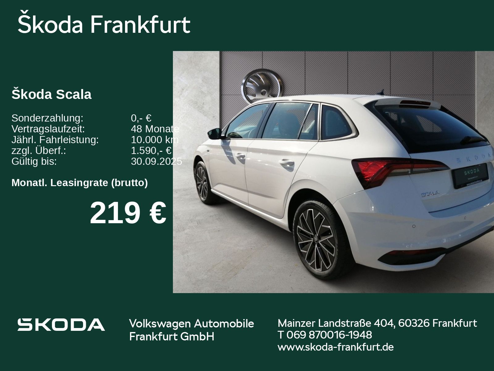 Skoda Scala Drive 1,0 TSI 85 kW 7-Gang automat.