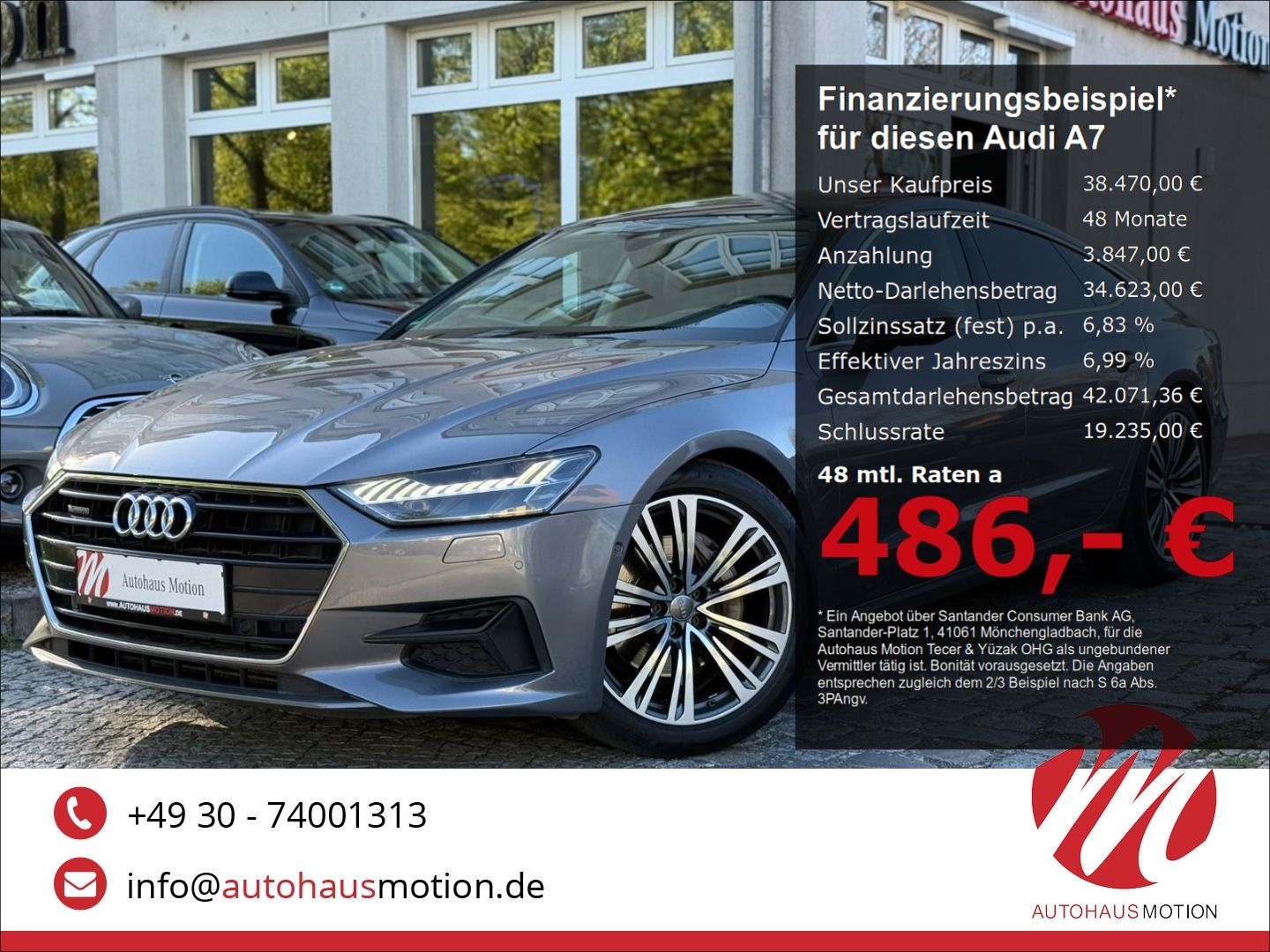 AUDI A7 Sportback 50 TDI quattro 3.0 MATRIX PANO MEMO