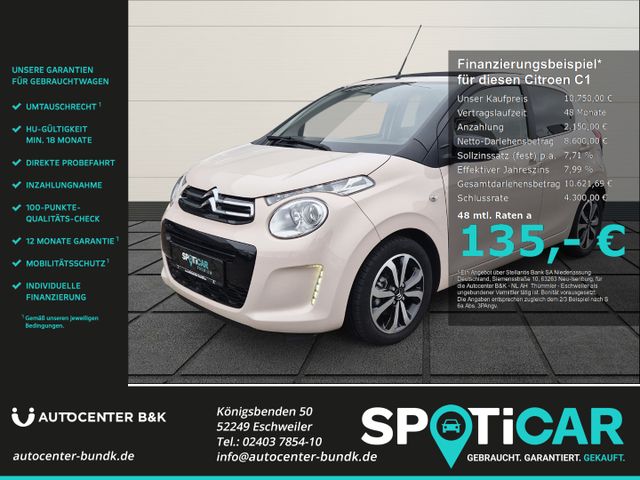 Citroën C1 AIRSCAPE VTi 72 SHINE Leder SHZ Kamera Car-Pl