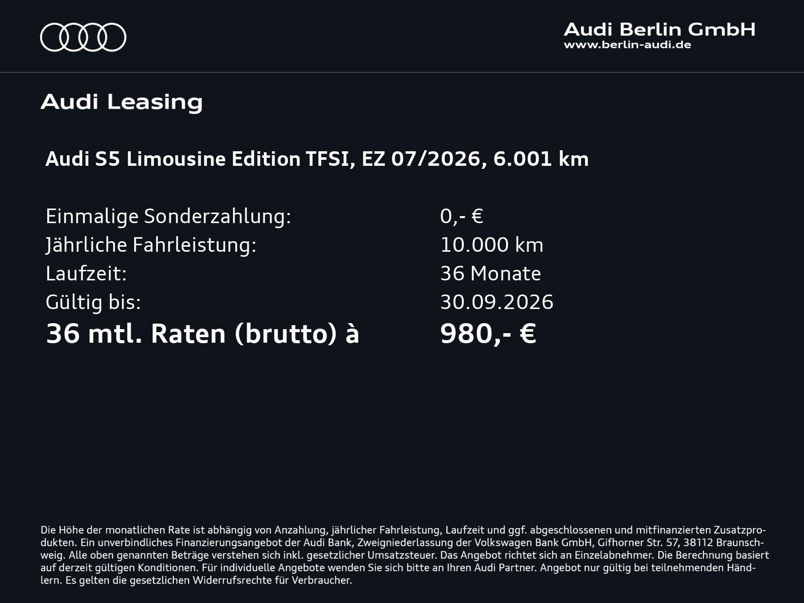 Audi S5 Limousine TFSI S tronic