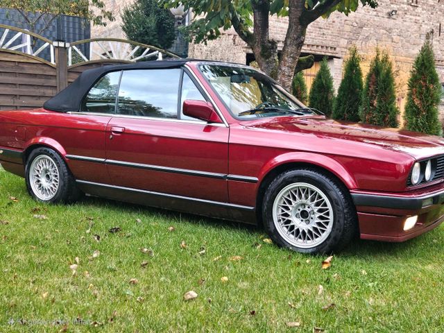 BMW E30,Cabrio,Oldtimer,Calypsorot,Leder,3...