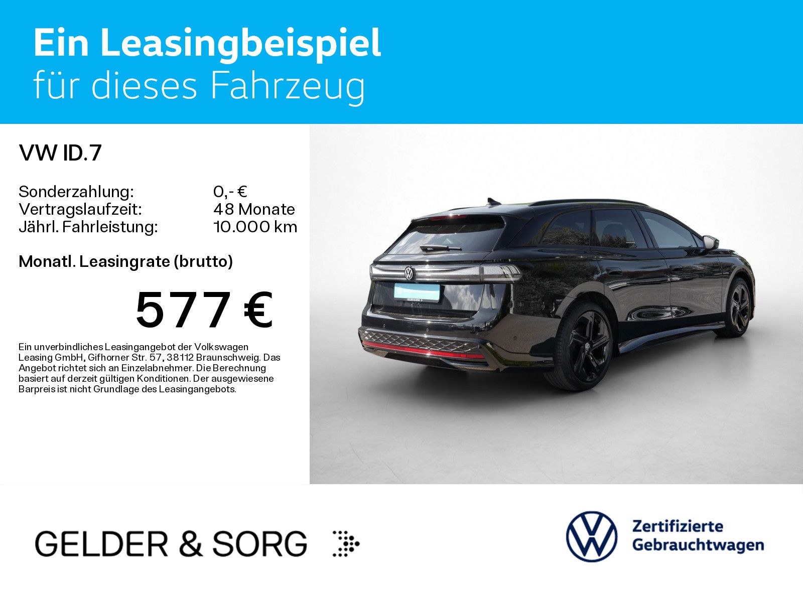 Volkswagen ID.7 GTX 570km/WLTP*4M*ACC*AHK*HuD*H&K*Massage imagem 3