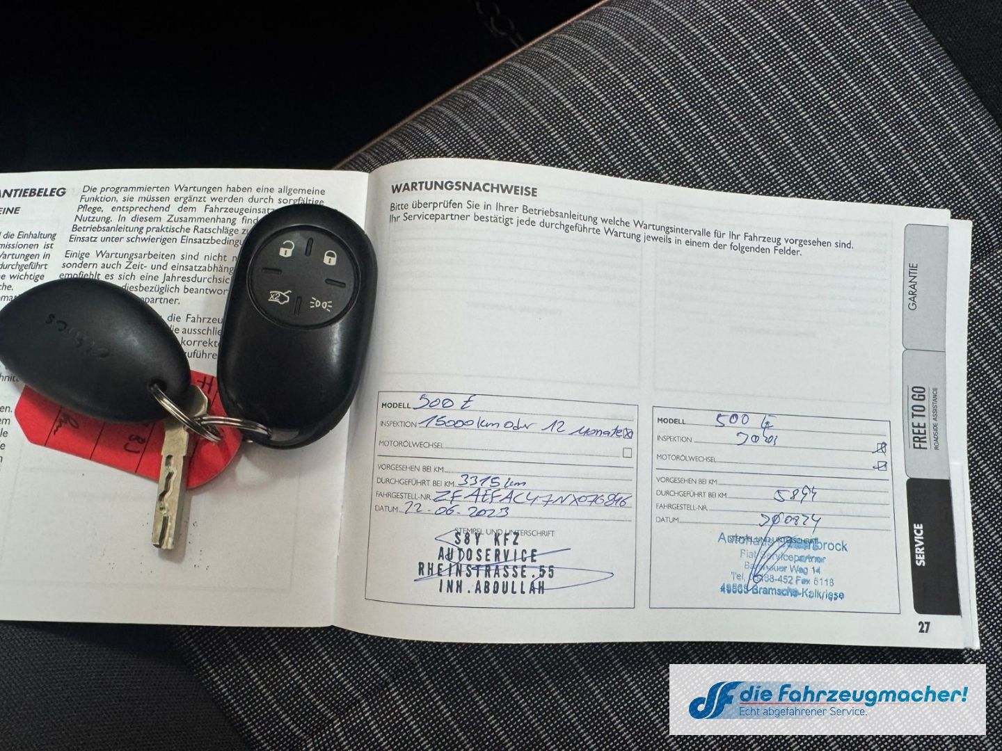 Fahrzeugabbildung Fiat 500 e Icon Navi Digitales Cockpit Memory Sitze A