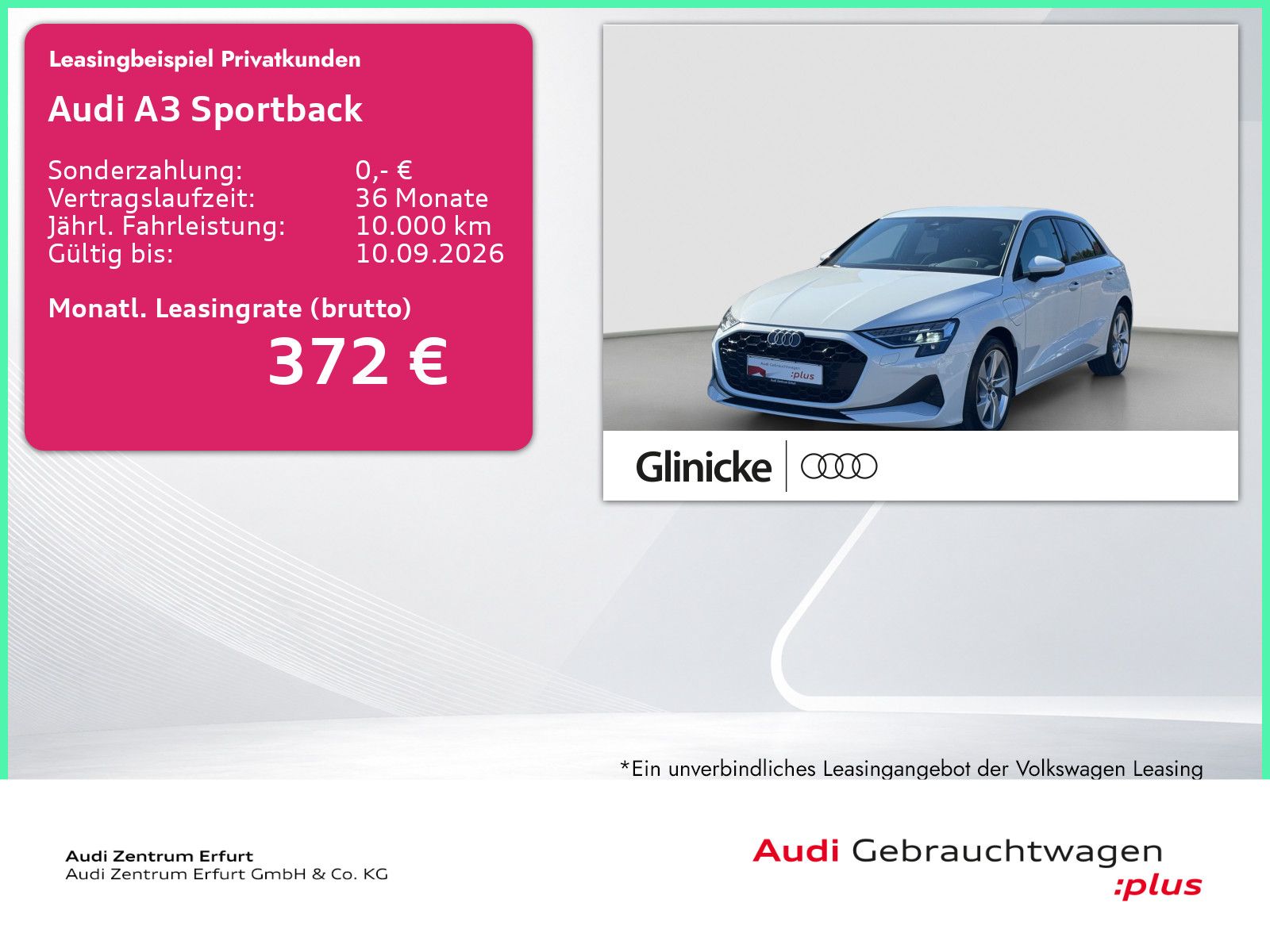 Audi A3 Sportback 40 TFSIe S tronic adv. Navi LED Sta
