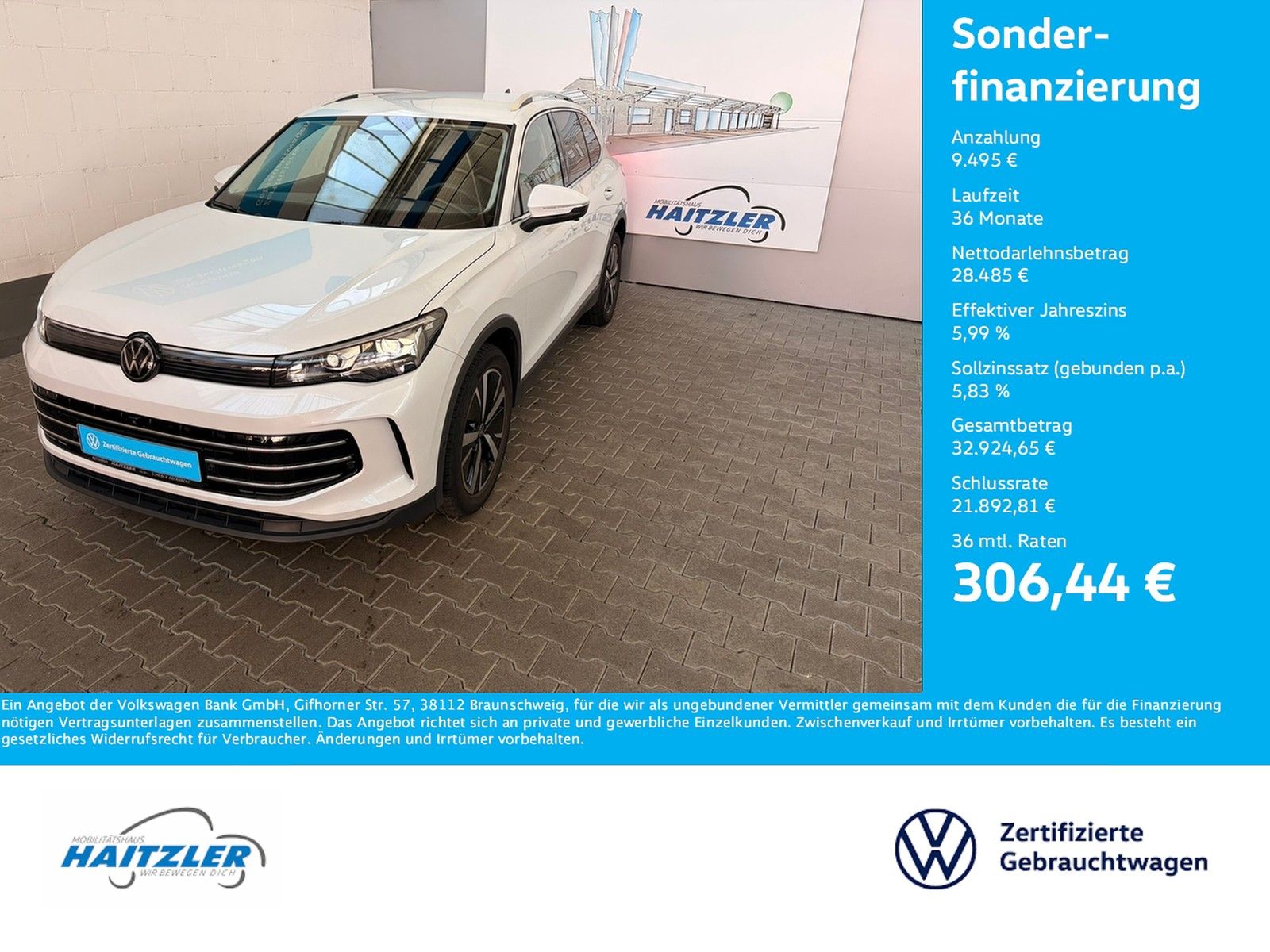 Fahrzeugabbildung Volkswagen Tiguan Elegance 1.5 eTSI DSG +ACC +IQ.Light +AHK