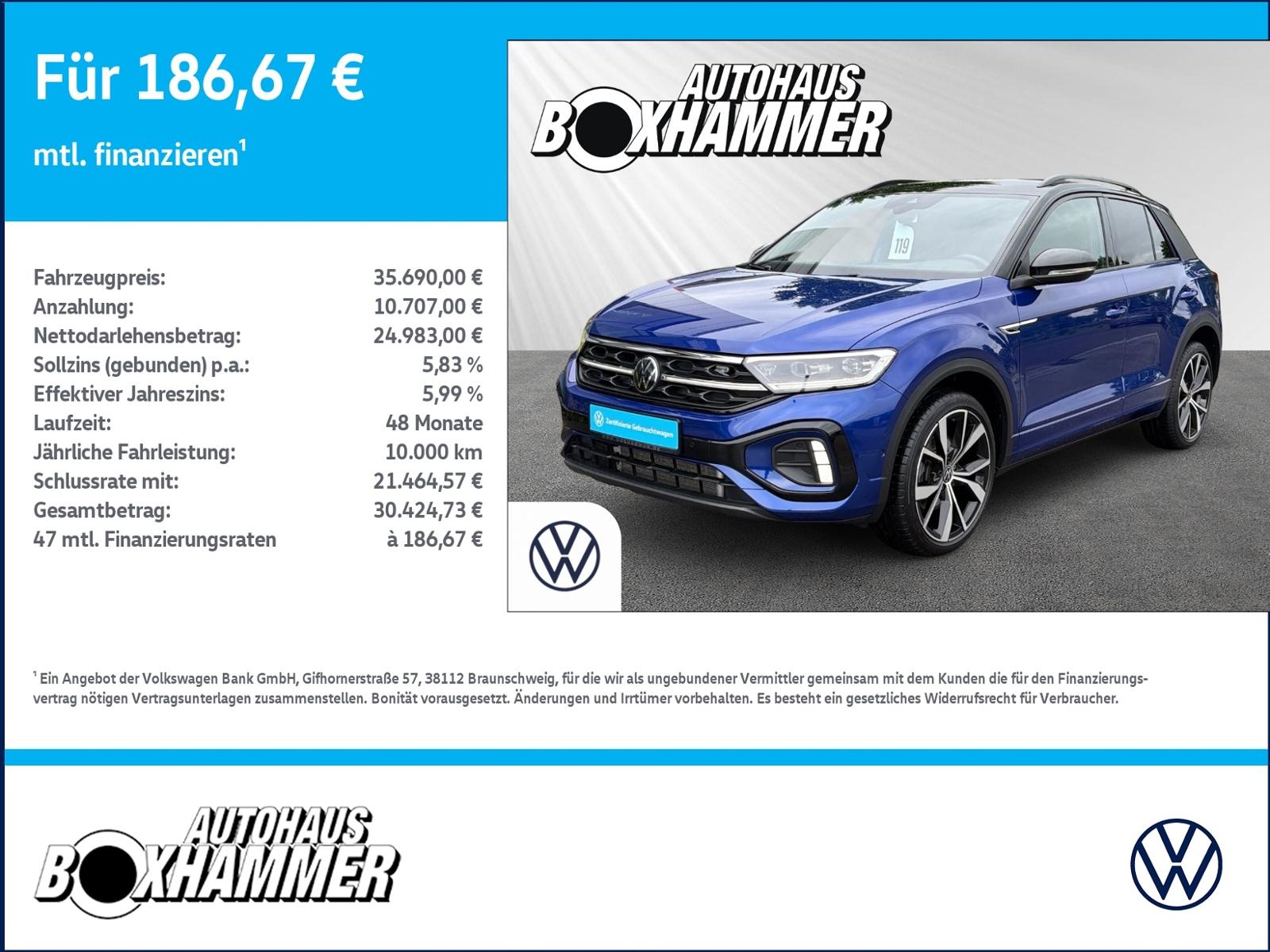 Volkswagen T-Roc 2,0 TSI DSG R-Line 4M  LEDER+NAVI+IQ+AHK+D