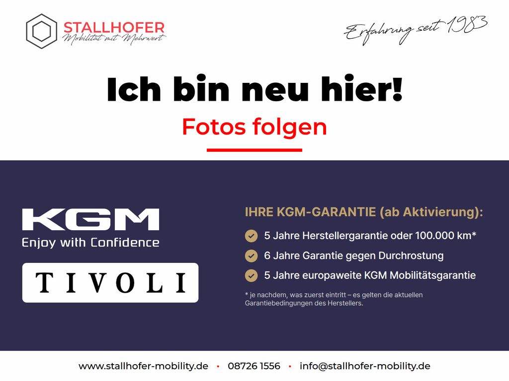 KGM Tivoli Automatik Rückfahrkamera SHZ NAVI PDC ALU KGM Tivoli Automatik Rückfahrkamera SHZ NAVI PDC ALU