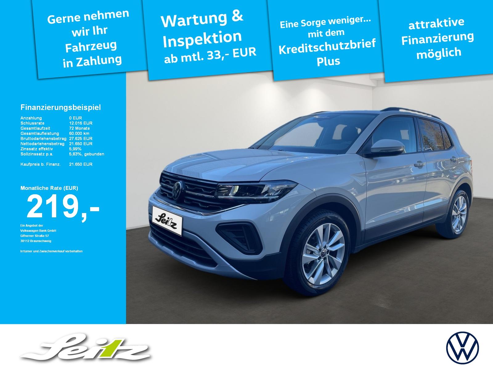 Volkswagen T-Cross 1.0 TSI Life *LED*PDC*SITZH*