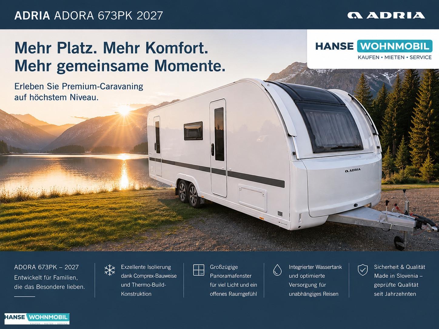 Adria ADORA 673 PK I FUBO I Stabi I Sept 26