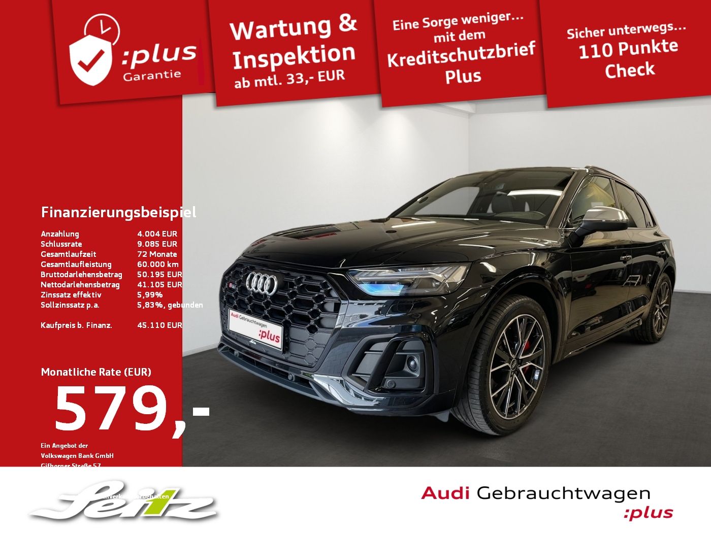 AUDI SQ5 3.0 TDI quattro *AHK*B&amp;O*MATRIX*KAMERA*