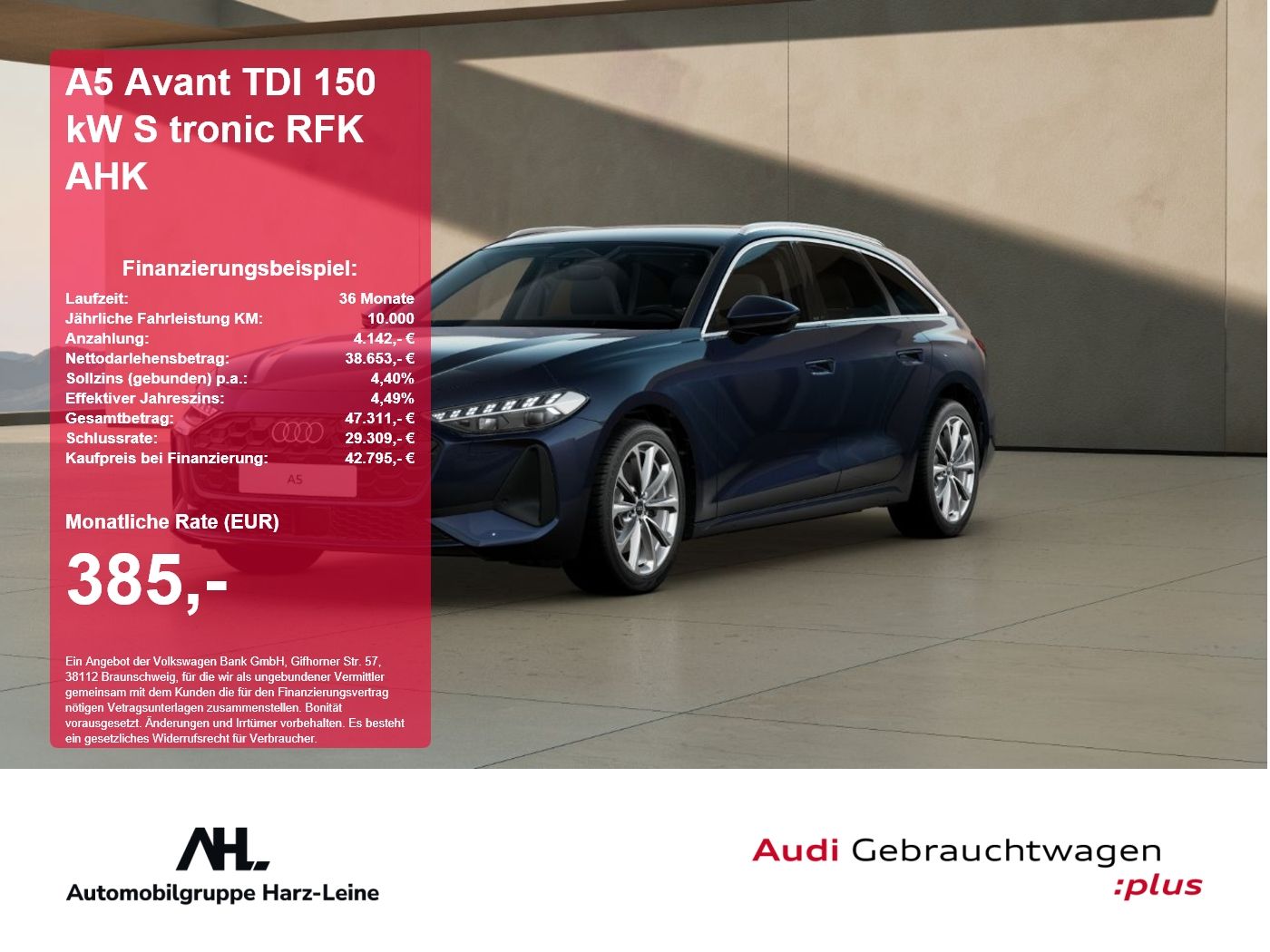 Audi A5 Avant TDI 150 kW S tronic RFK AHK ACC AHK AUT