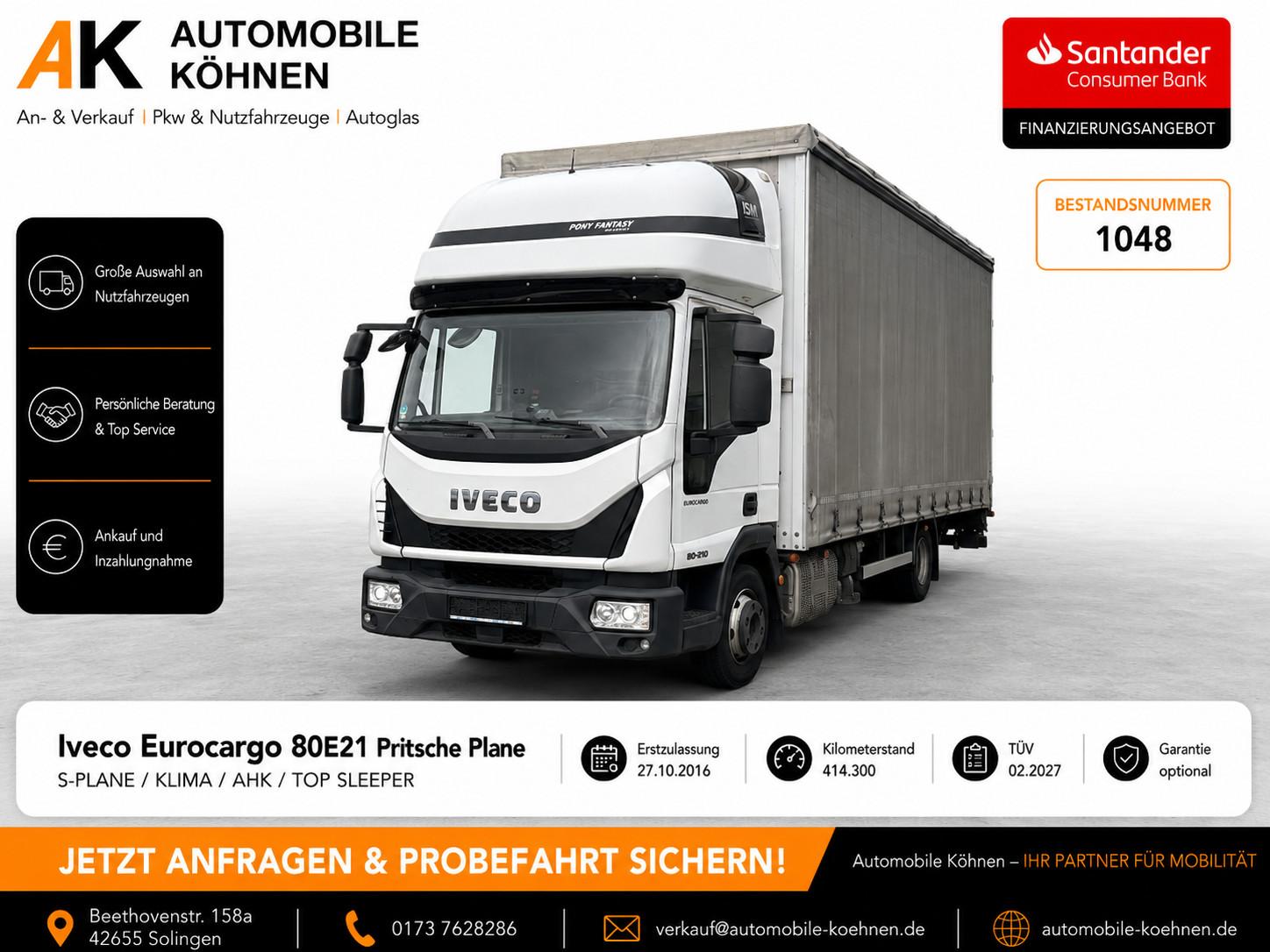 Iveco 80E21 Eurocargo  Pritsche Plane LBW S PLANE / AH