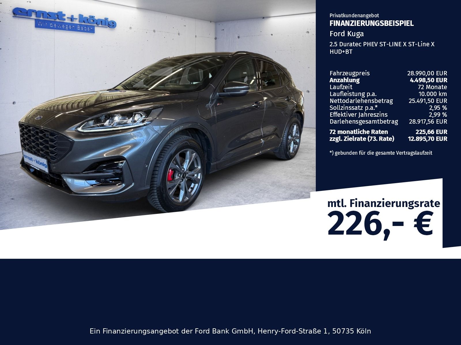 Ford Kuga 2.5 Duratec PHEV ST-LINE X ST-Line X HUD+BT