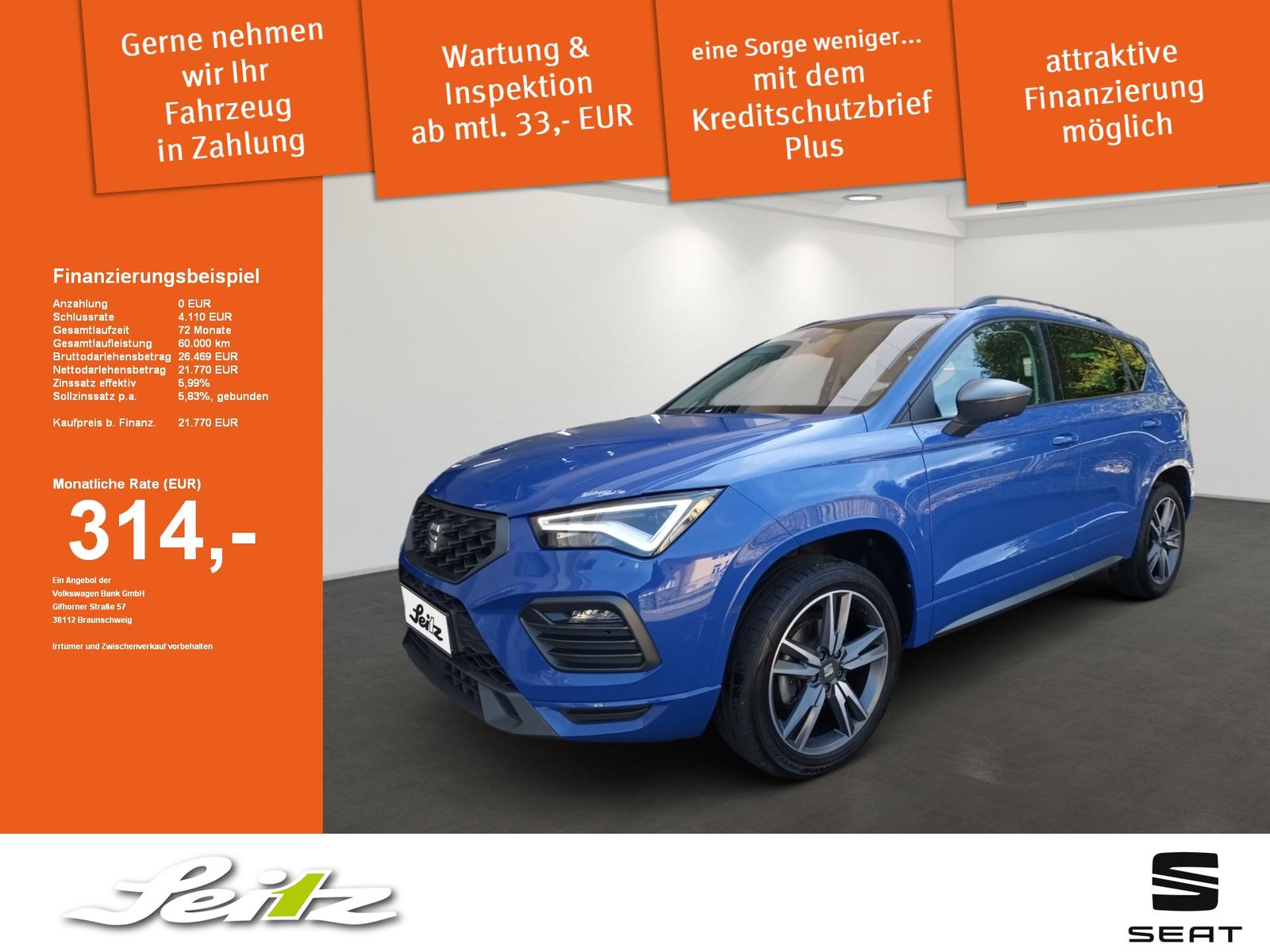 Seat Ateca 1.5 TSI DSG FR AHK. Navi. Rückfahrkamera.