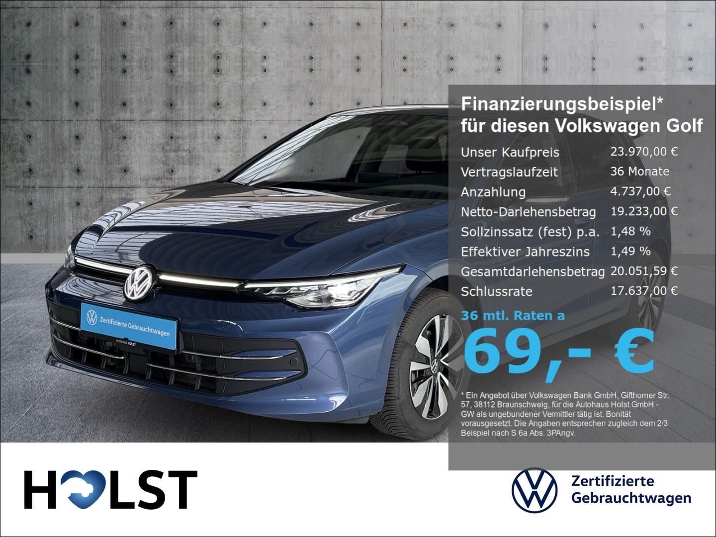 Volkswagen Golf VIII 1.5TSI GOAL LED-Plus AHK GJR RüFaKa NA