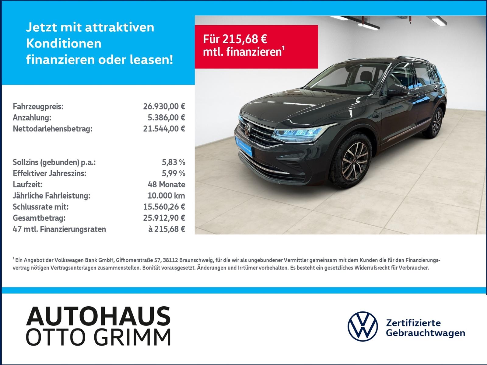Volkswagen Tiguan 1.5 TSI Life DSG AHK Kamera