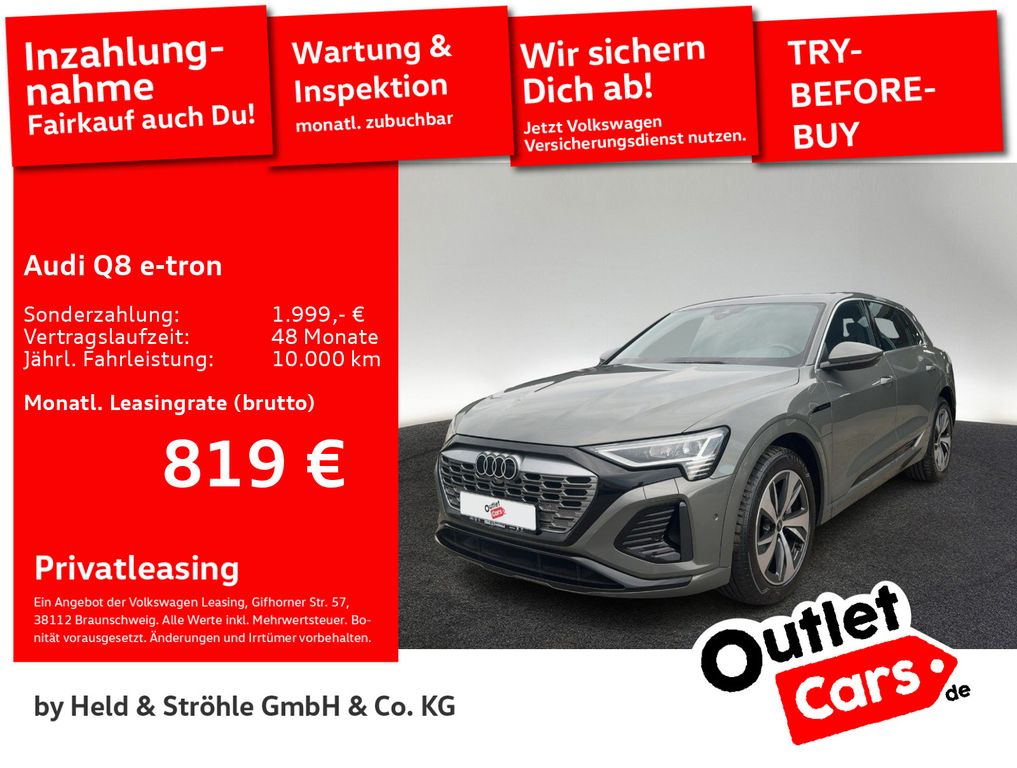 Audi Q8 e-tron 55 qu. S-Line NAVI+ AHK PANO LUFT 20"
