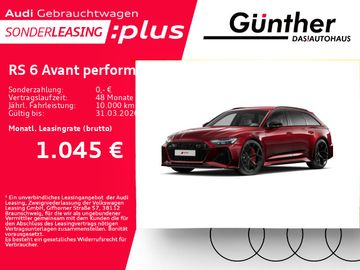 Audi Leasingangebot: Audi RS6 Avant PERFORMANCE+WINTERRÄD+AHK+STANDHEIZUNG
