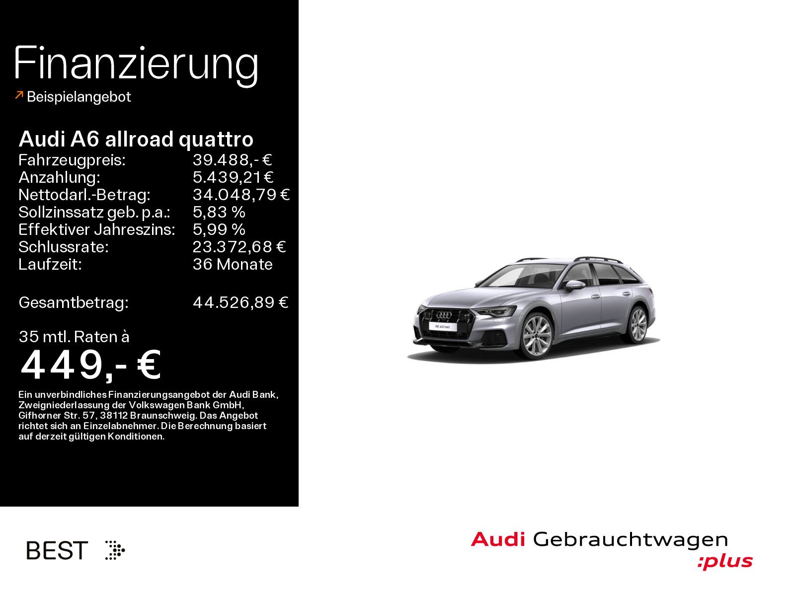Audi A6 allroad 45 TDI Matrix, Tour, HUD, Sound, Navi